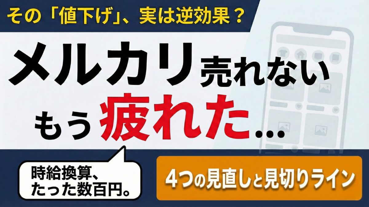 メルカリが売れない疲れたと感じる原因と対処法！見直すポイントや別の