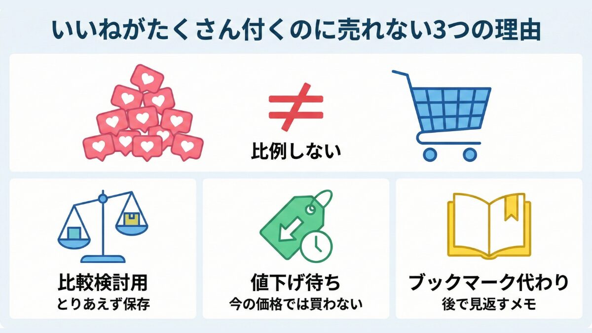 いいねがたくさん付くのに売れない3つの理由