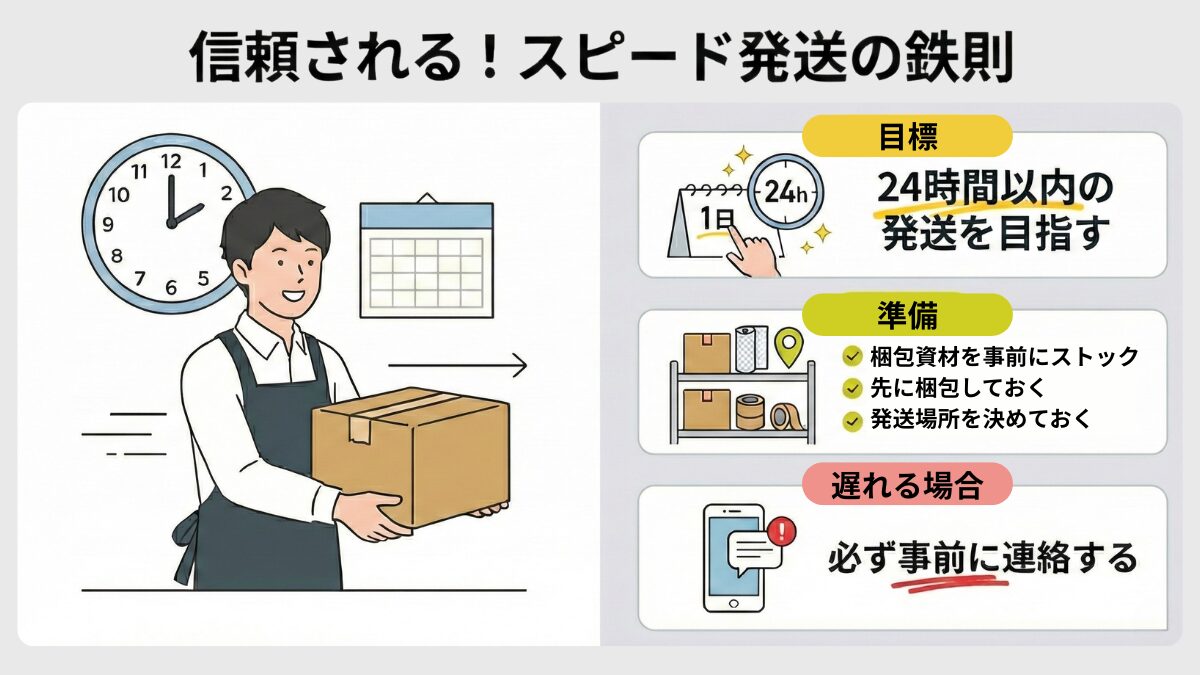 信頼される！スピード発送の鉄則