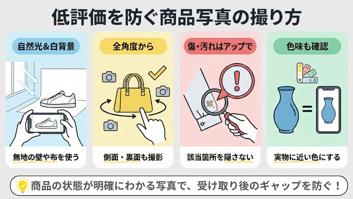 低評価を防ぐ商品写真の撮り方