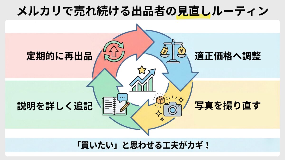 メルカリで売れ続ける出品者の見直しルーティン