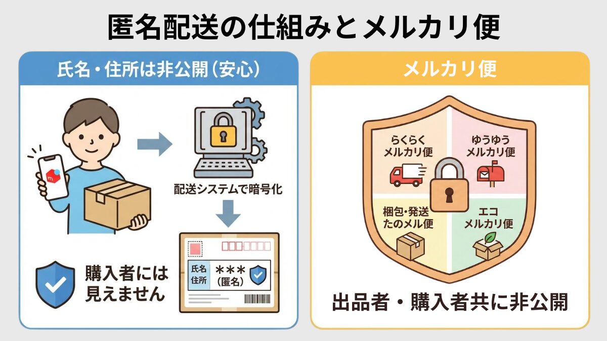 匿名配送の仕組みとメルカリ便